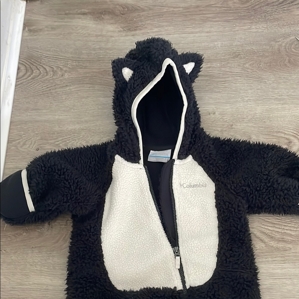 Columbia Black and White Fleece Baby Suit